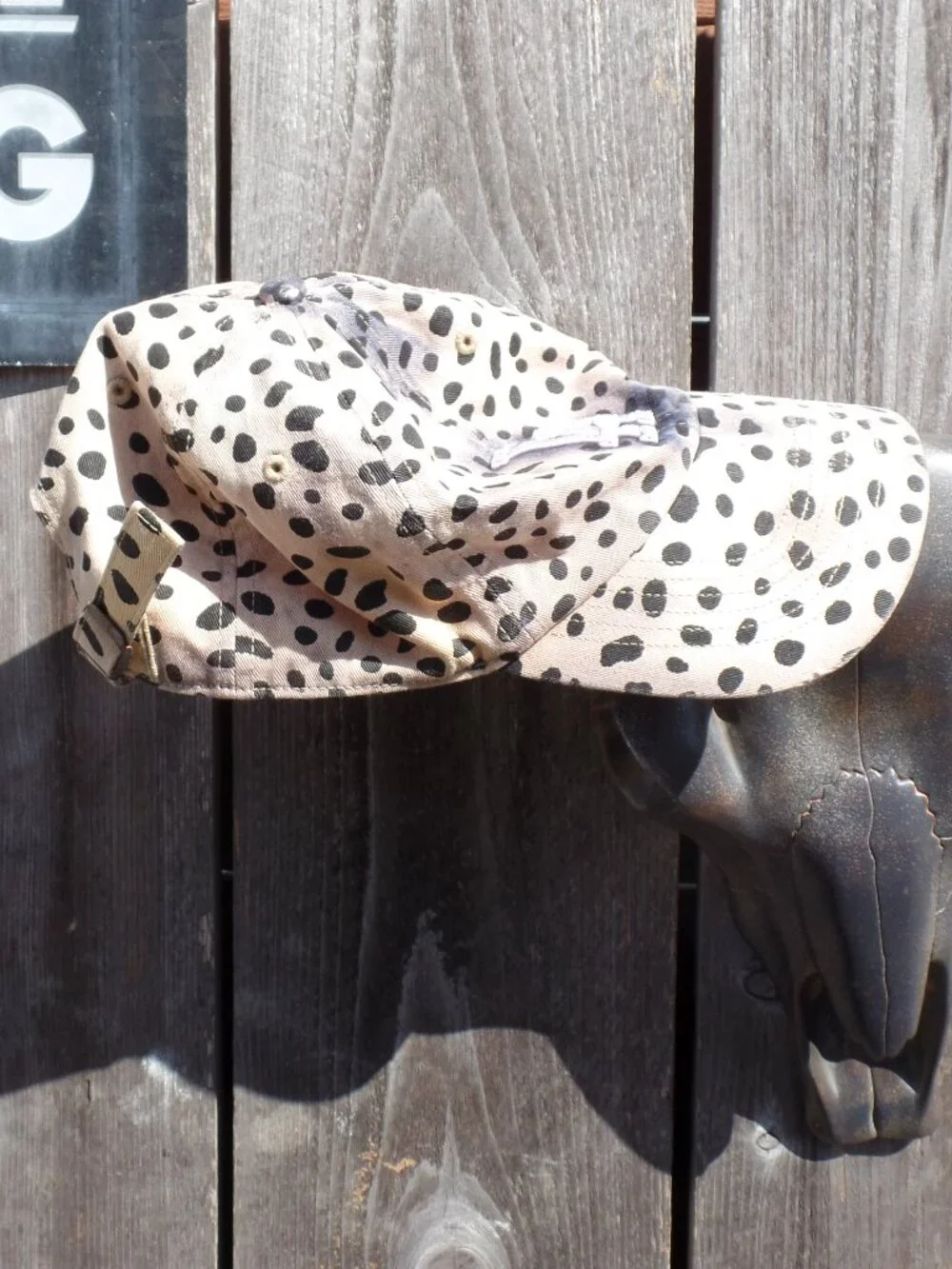 DODGERS Upcycled leopard Distressed Cap
